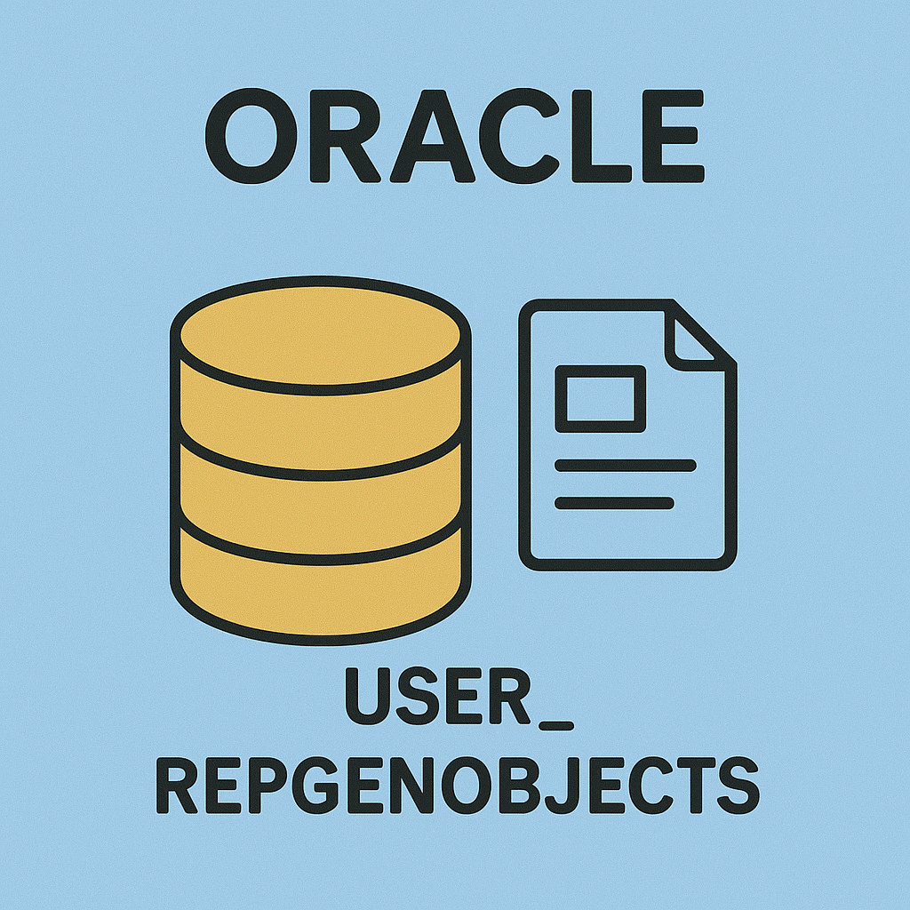 USER_REPGENOBJECTS 완전 분석 : 자동 생성 복제 객체 진단 가이드