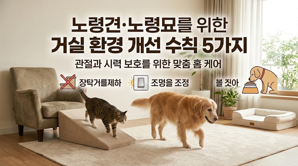 노령견 노령묘 거실환경 개선방안사진