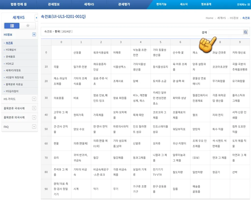 HS코드-조회-방법-안내-※-속견표나-관세율표를-클릭하면-HS코드를-즉시-조회할-수-있습니다.