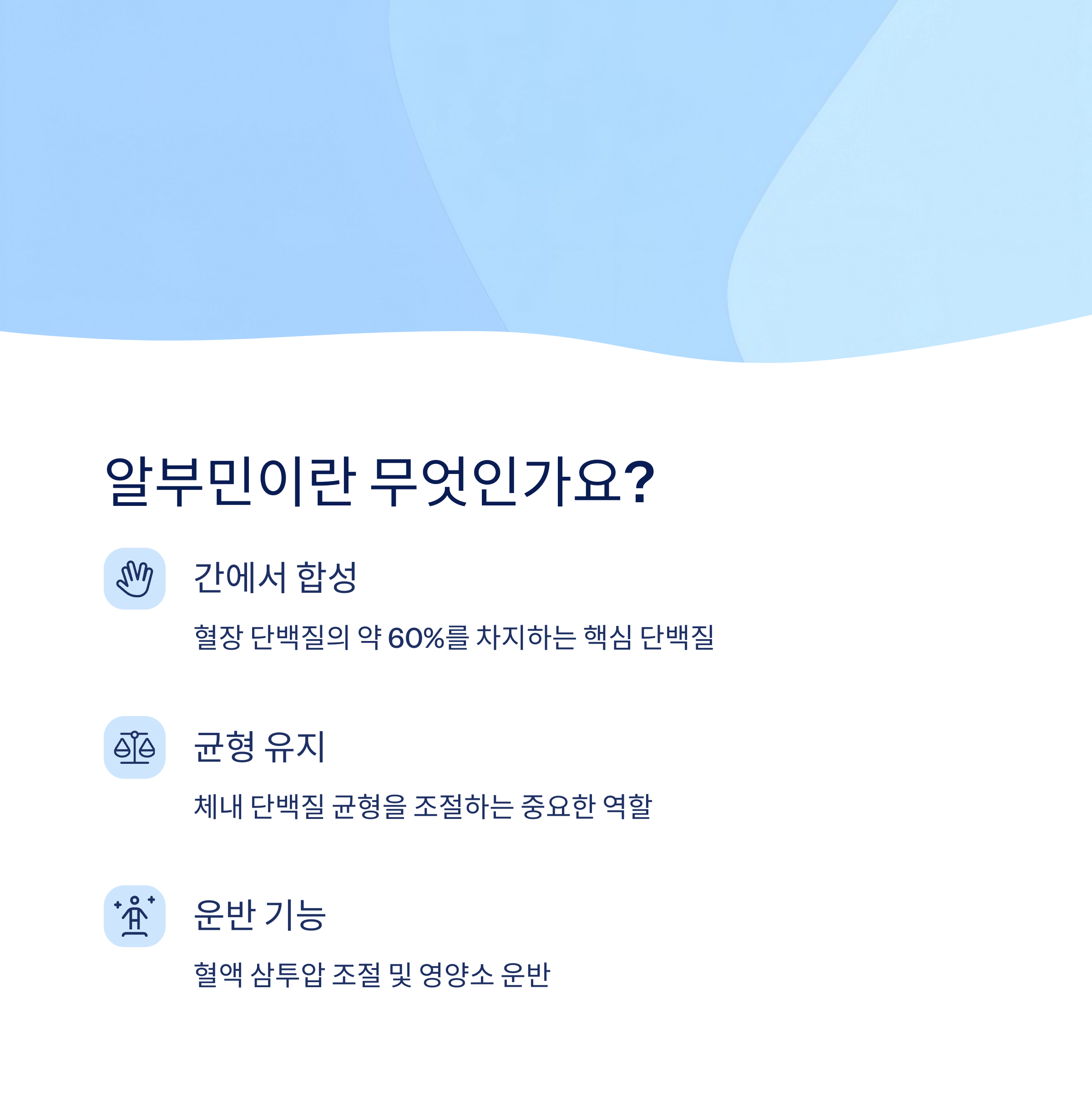 알부민이란 무엇인가요?