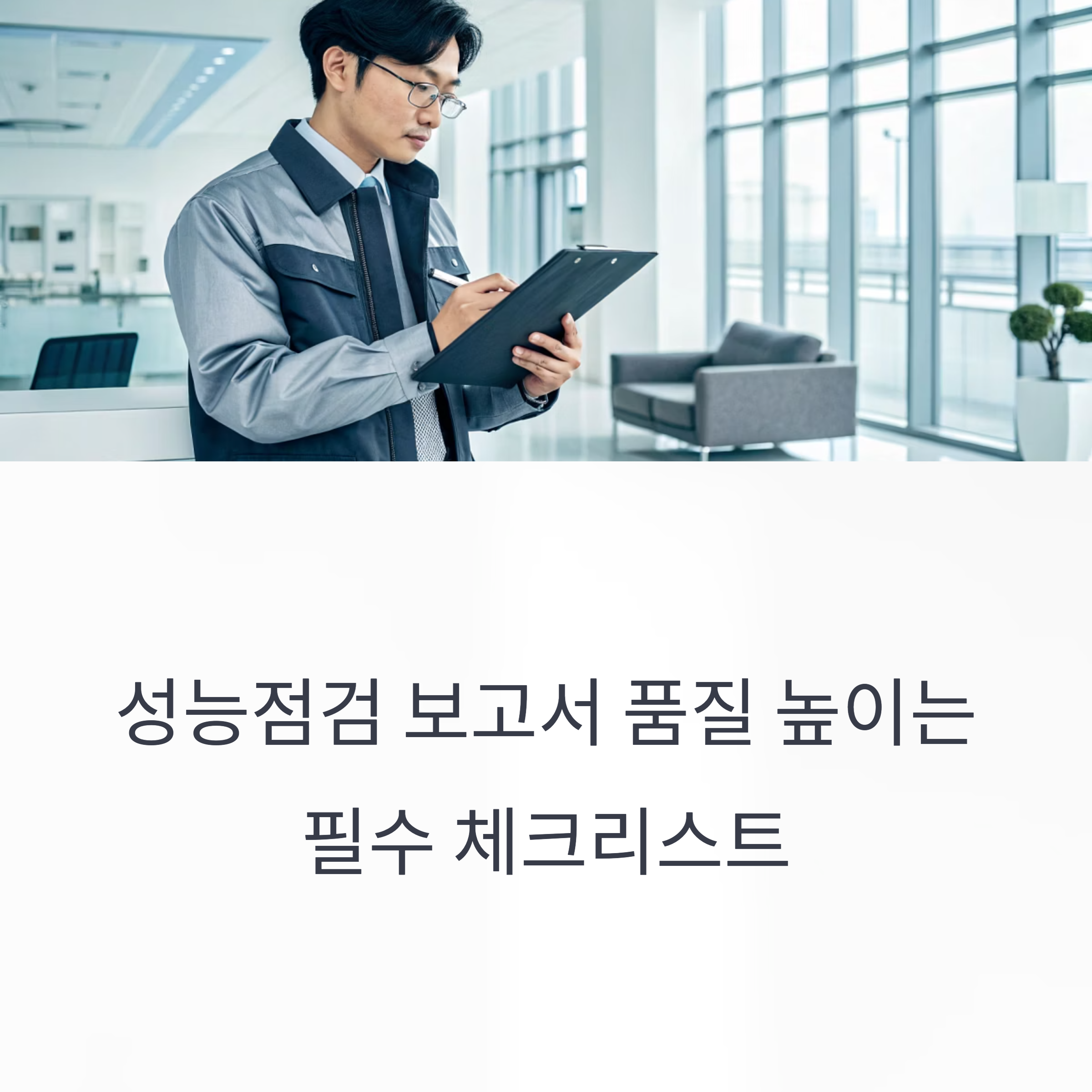 기계설비 성능점검 결과보고서 체크리스트