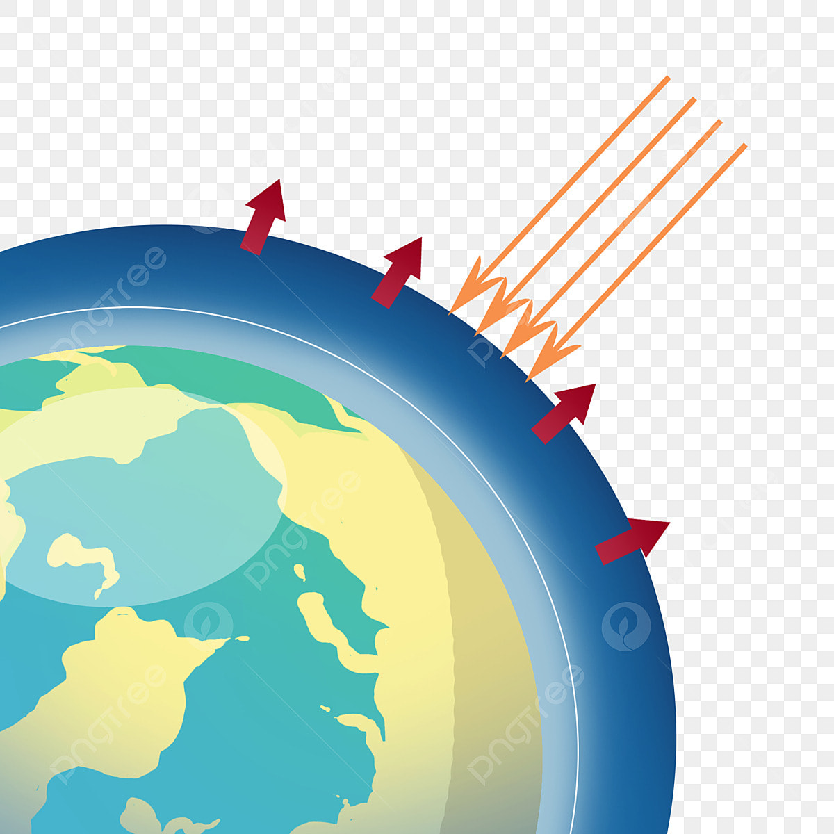 지구 오존층을 표현한 삽화