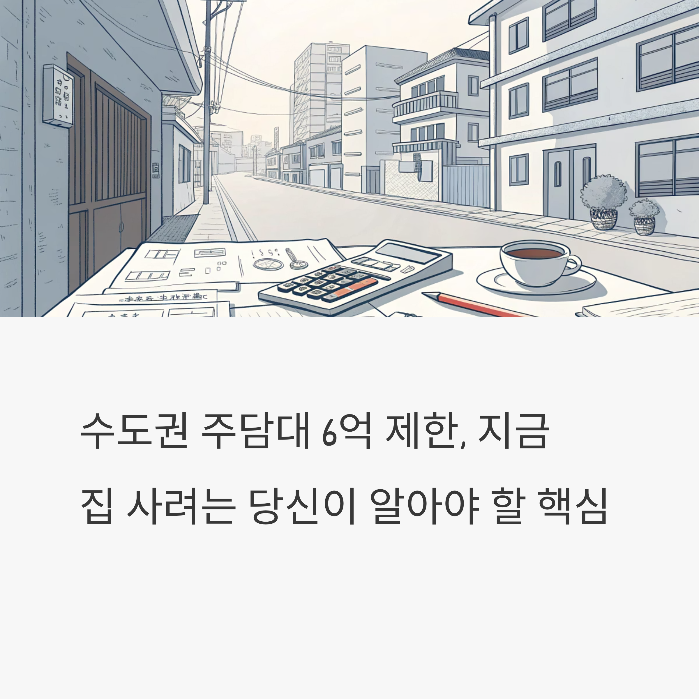 수도권 주담대 6억 제한, 실수요자 영향은?