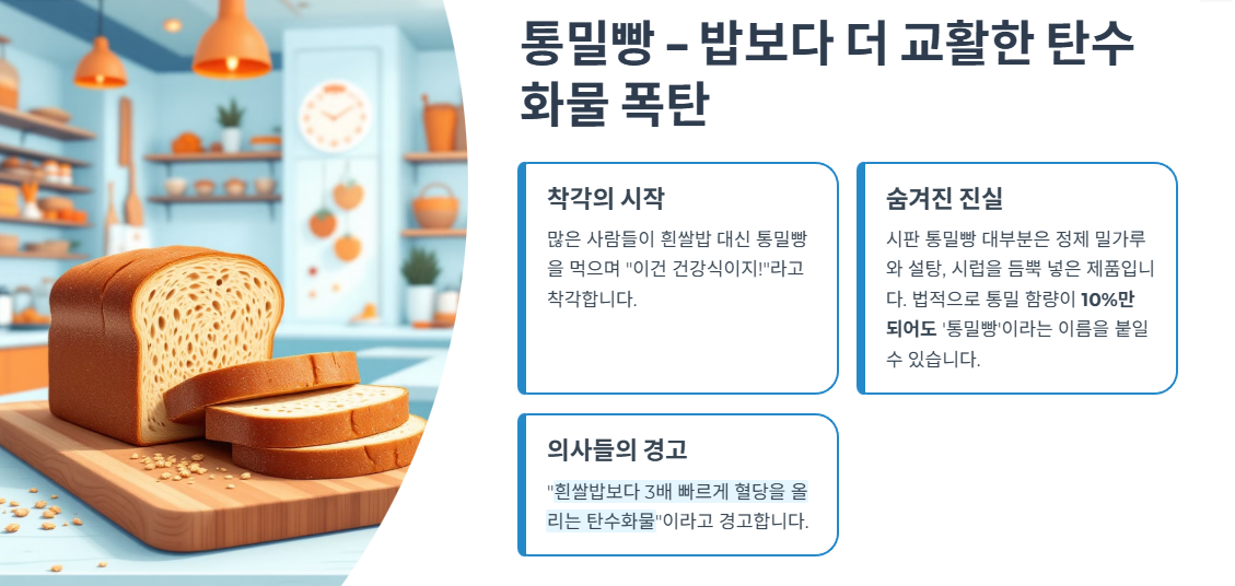 통밀빵 – 밥보다 더 교활한 탄수화물 폭탄
