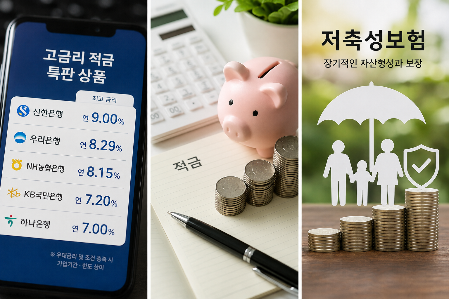금리상품과 저축성보험의이미지
