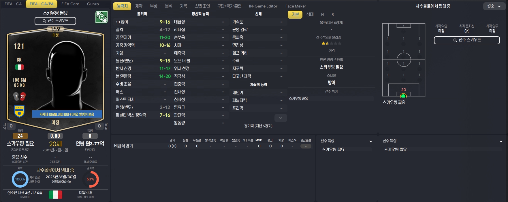 FM2023 골키퍼 유망주 추천 본좌