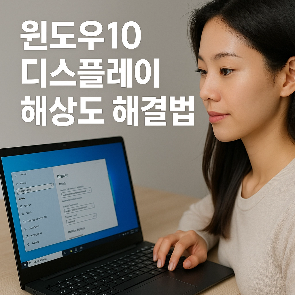 윈도우10 디스플레이 해상도 해결법