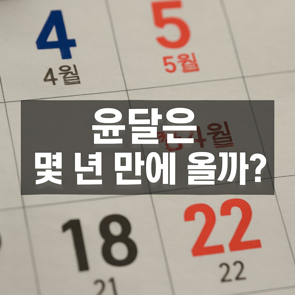 윤달은 몇 년마다 올까