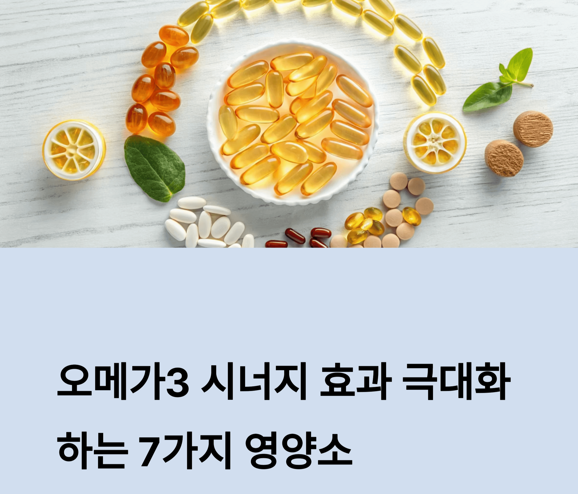 오메가3 관련 영양제 사진