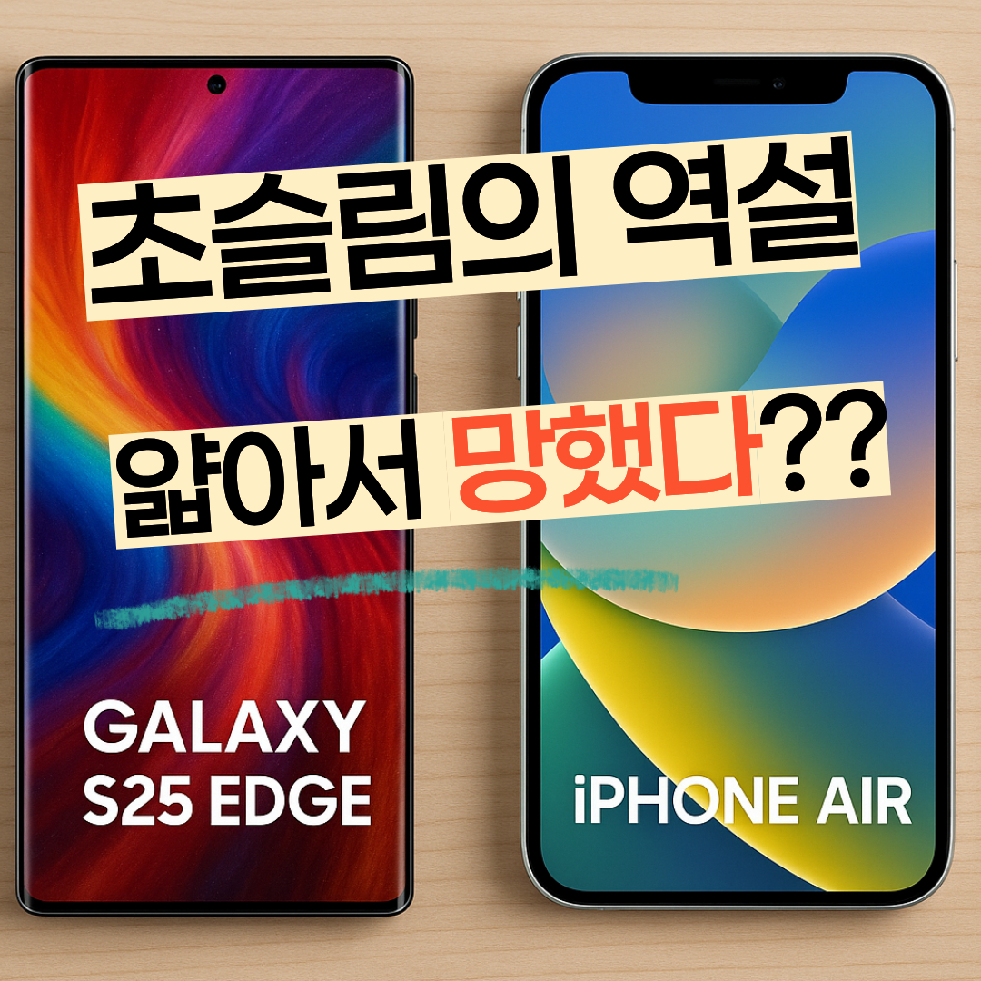 📱 초슬림폰의 함정 — 갤럭시S25 엣지와 아이폰 에어, 왜 실패했나?