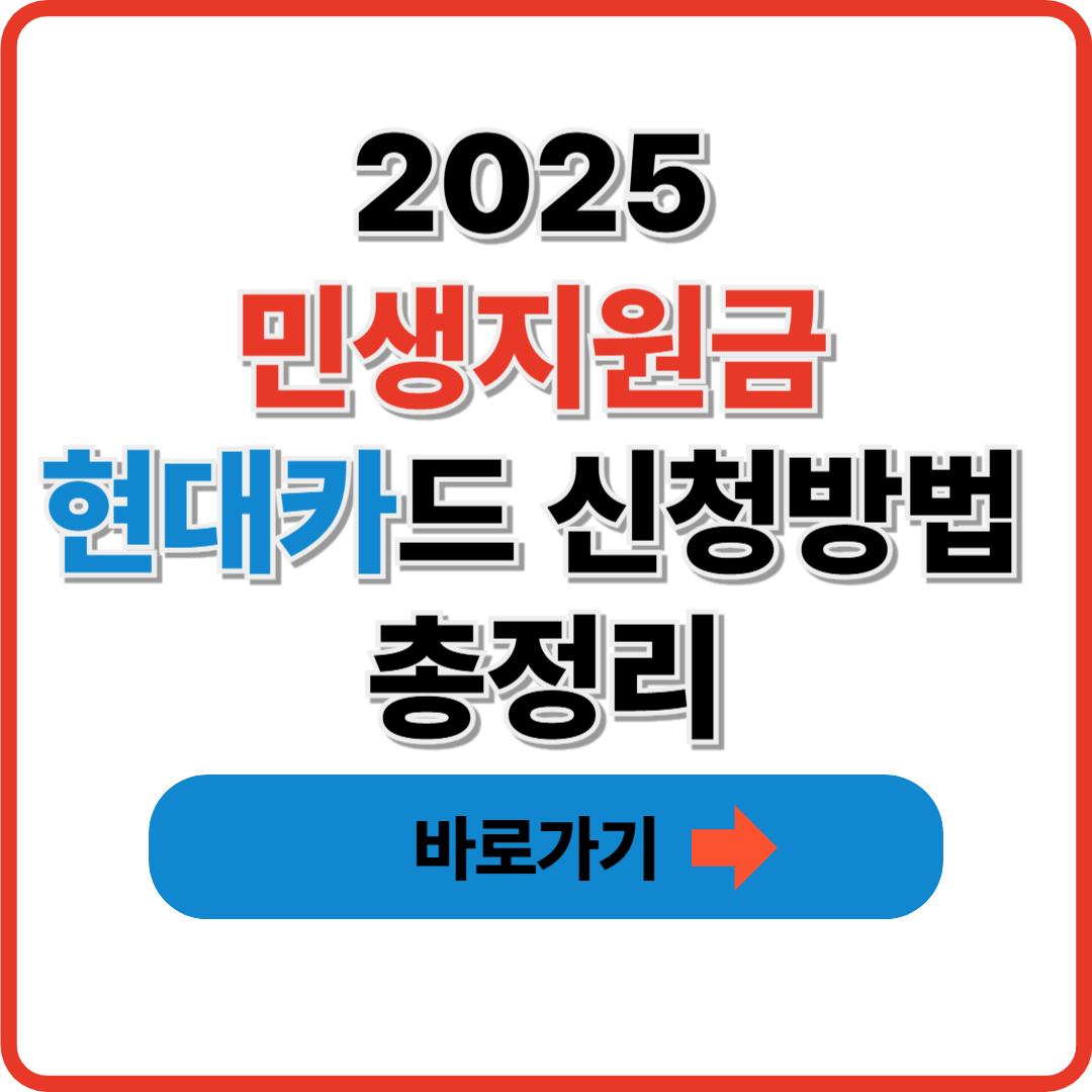 민생지원금 현대카드 신청방법 총정리