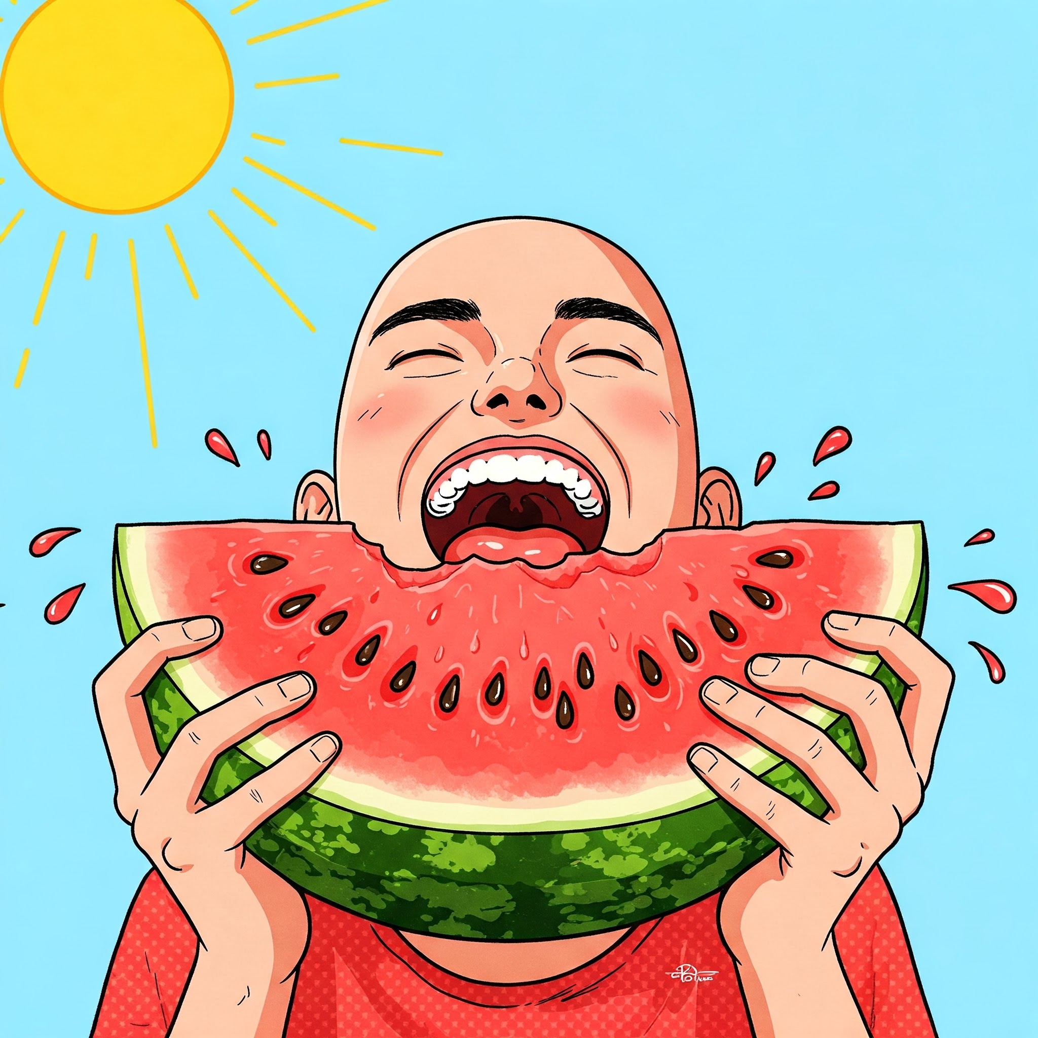 수박이 잘 익었어.