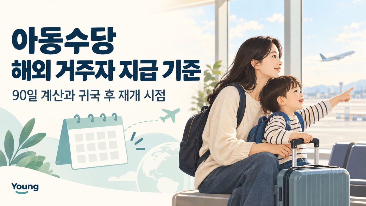 아동수당 해외 거주자 지급 기준, 90일 계산과 귀국 후 재개 시점 안내