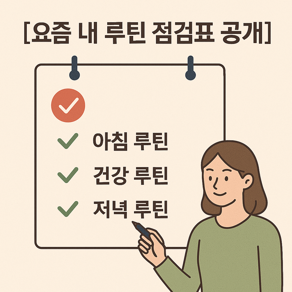 요즘 내 루틴 점검표 공개