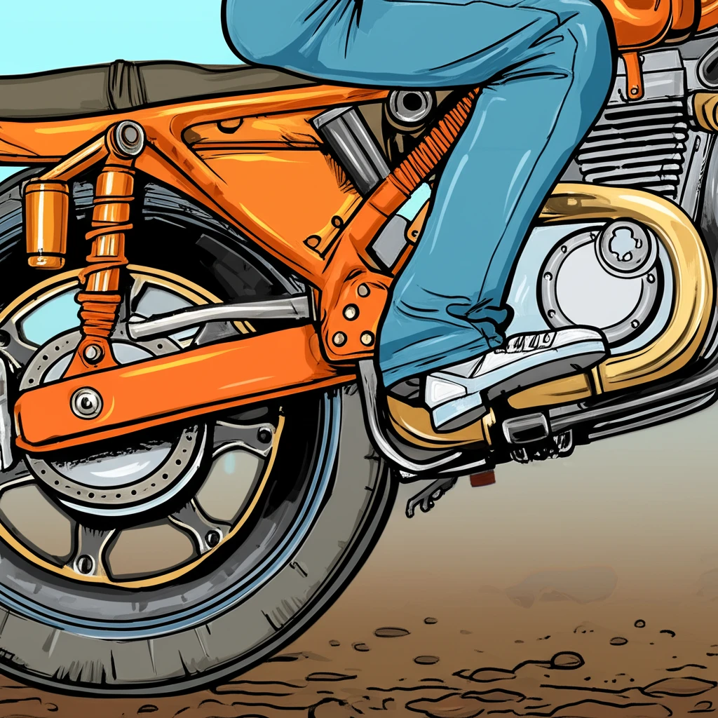 오토바이 안전 정차 핵심 자세: 발 ..