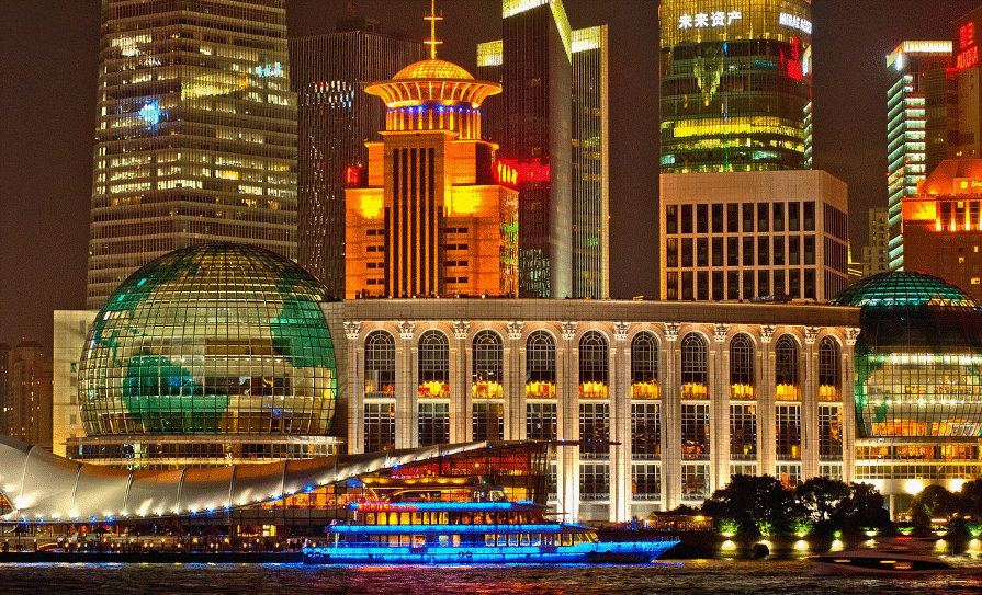 상하이 야경 사진