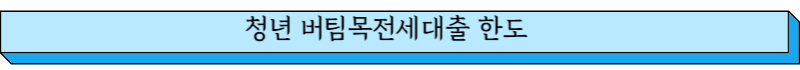 청년 버팀목전세자금대출 한도