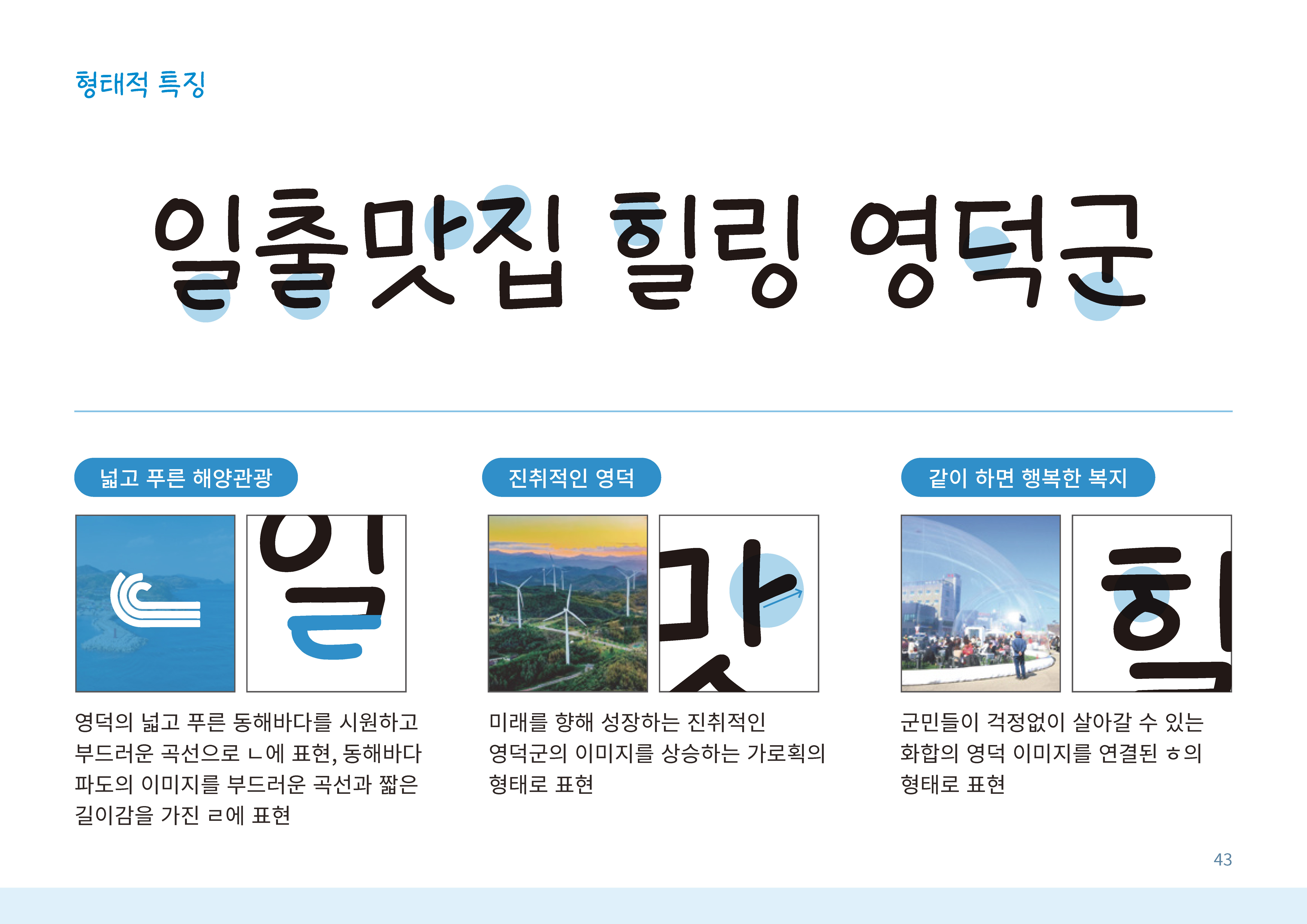 영덕바다체 형태적 특징