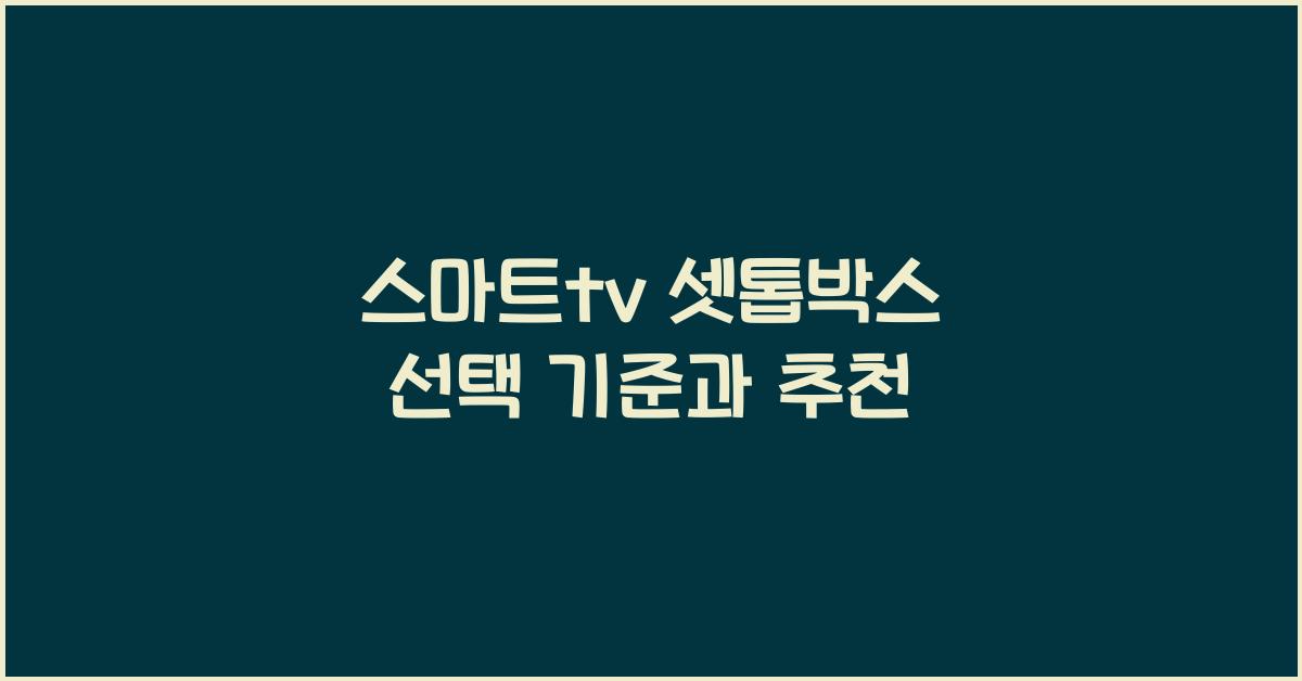 스마트tv 셋톱박스