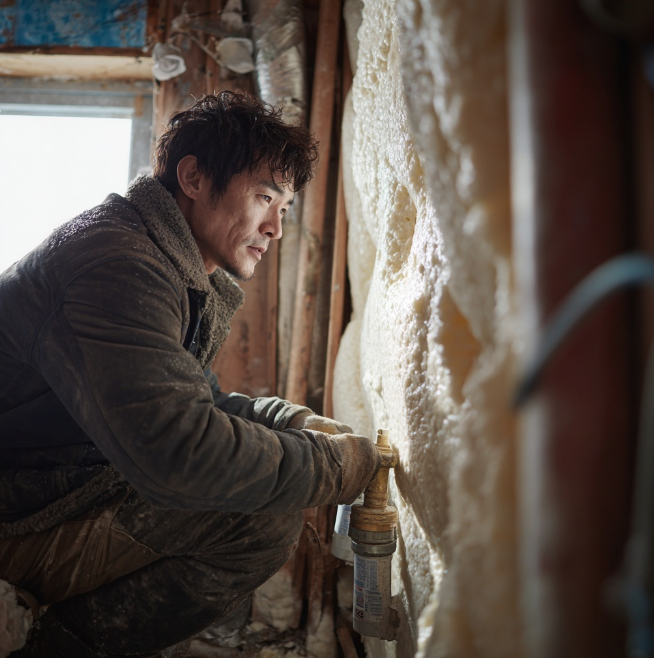 겨울철 벽 단열공사