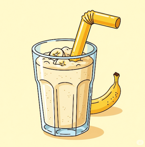 바나나 오트 밀크셰이크