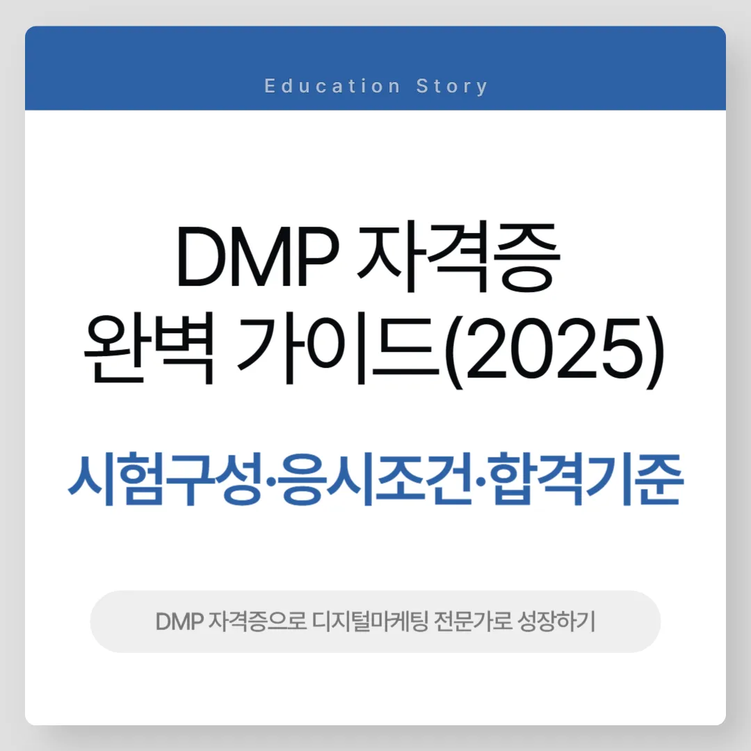DMP 자격증 완벽 가이드(2025)