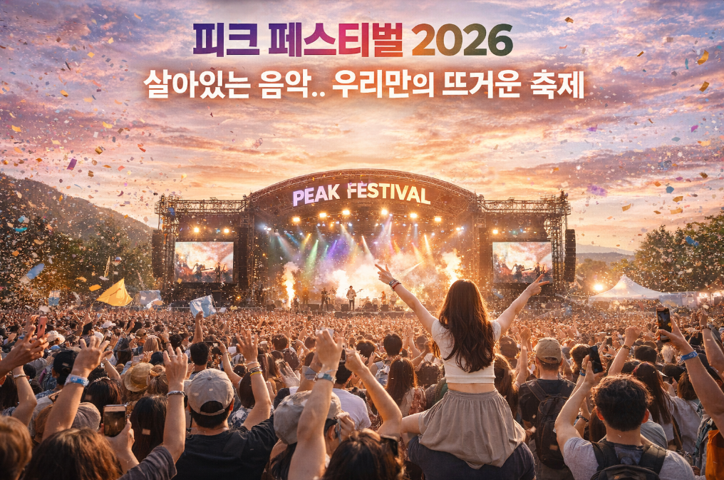 피크 페스티벌 2026, 놓치면 후회할 라인업 총정리