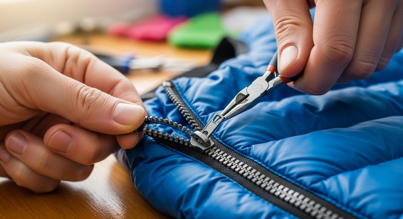 패딩 지퍼 교체