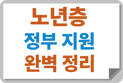 노년층 정부지원 정책