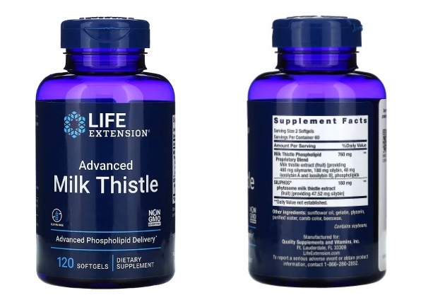 Life Extension&#44; Advanced Milk Thistle&#44; 소프트젤 120정