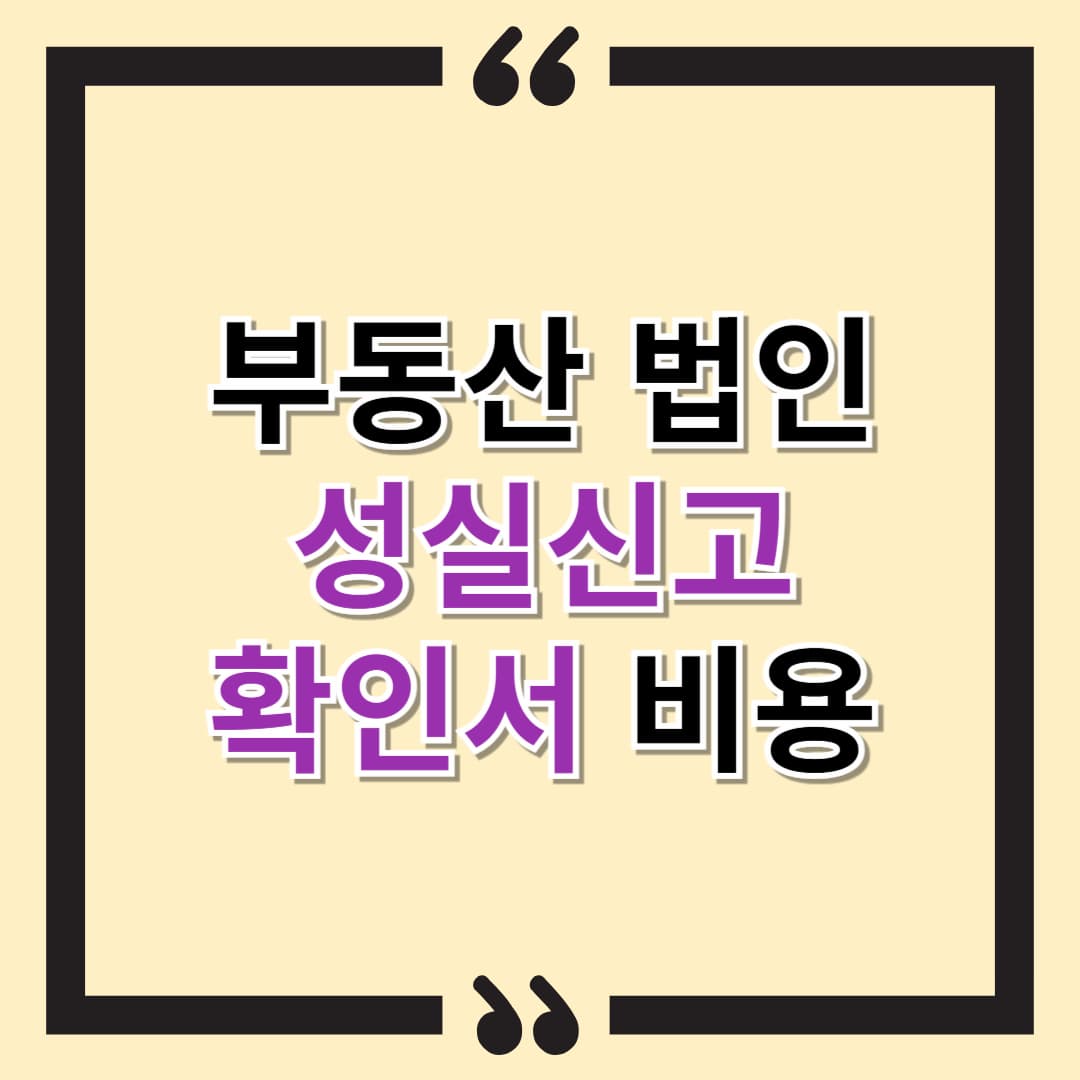법인 성실신고 확인서 비용