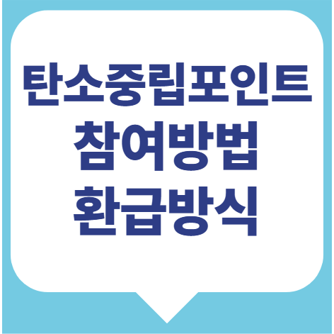 탄소중립포인트제와 기후환경요금 참여방법, 환급방식
