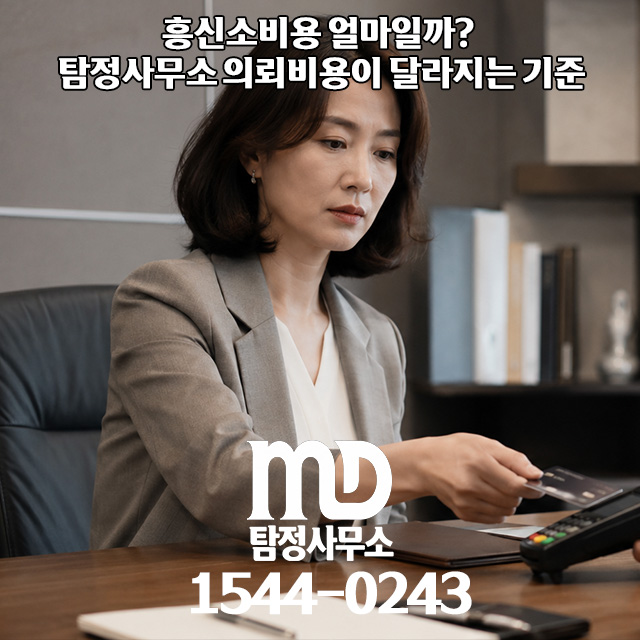 흥신소 비용 결제하는 의뢰인