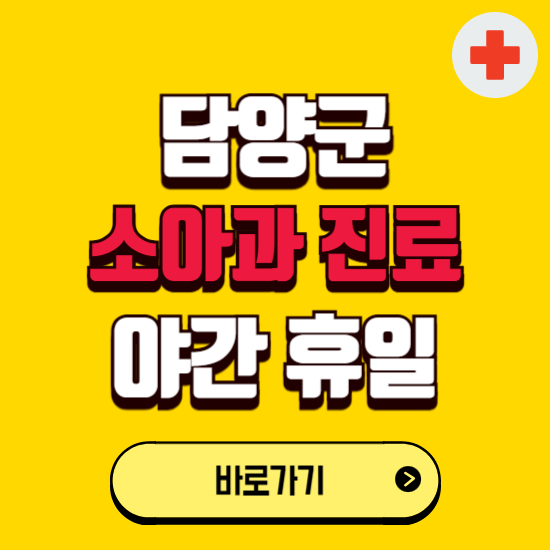 담양군 야간 소아과 진료병원 찾기 ❘ 24시 일요일 주말 연휴 응급진료 추천 잘하는 곳