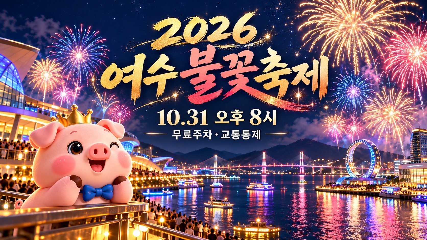2026 여수 불꽃축제 10월 31일 오후 8시와 소소피그