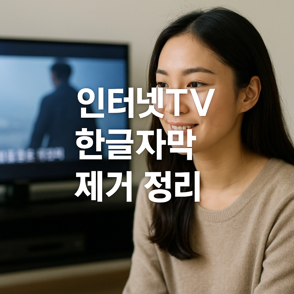 인터넷TV 한글자막 제거 정리