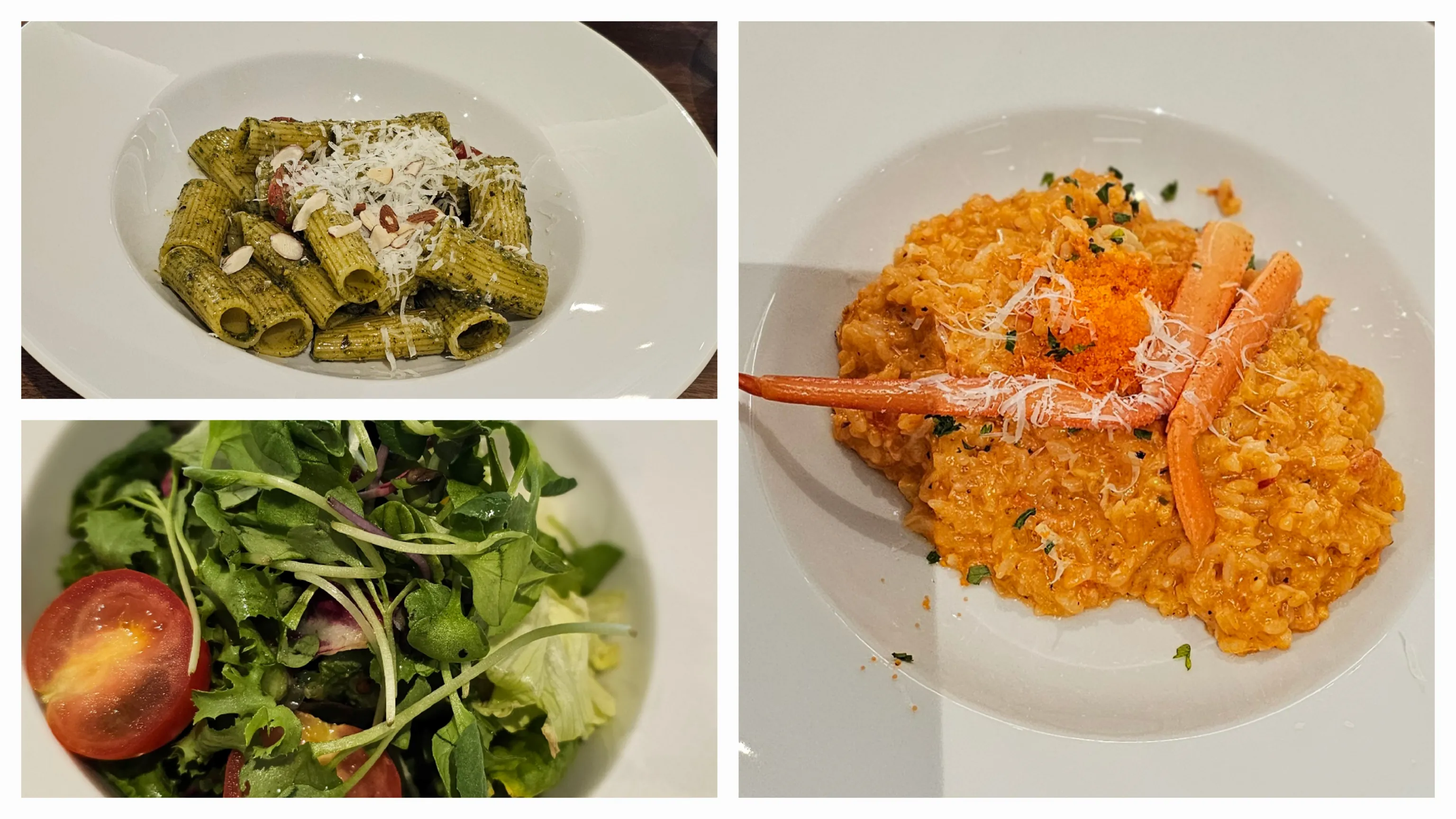 영덕 파나크 오퍼레이티드바이 소노 호텔 9층식당 저녁식사 게살리조또, 파스타, 샐러드