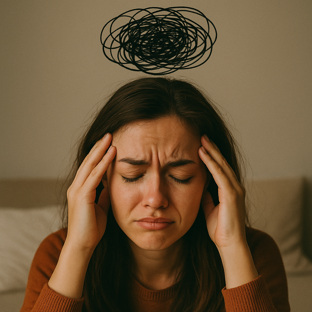 망상에 빠진 사람의 감정을 나타내는 이미지