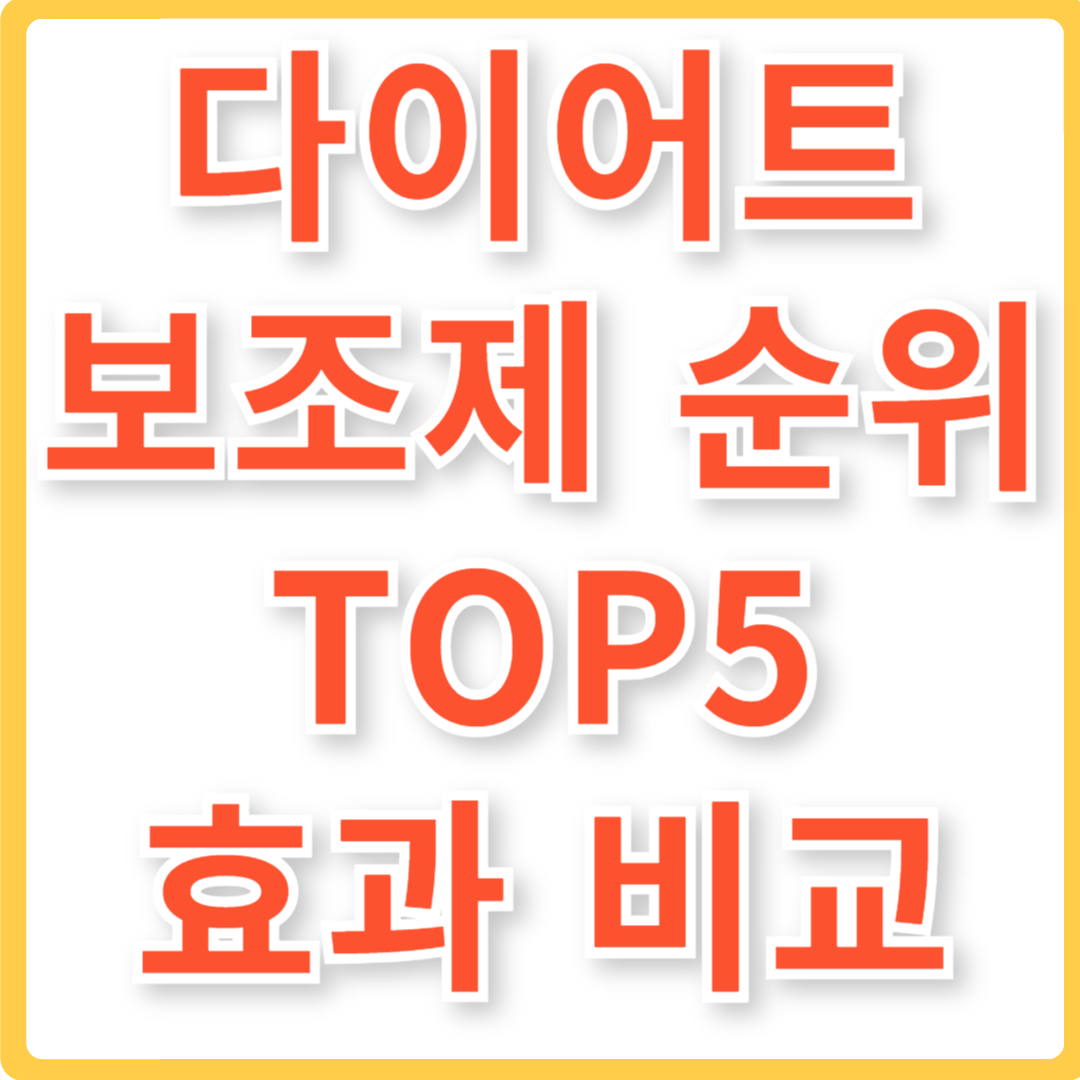 다이어트 보조제 순위 효과 비교