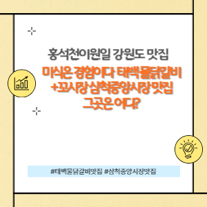 홍석천이원일 강원도 맛집