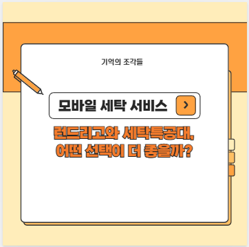 모바일 세탁 서비스 런드리고와 세탁특공대, 어떤 선택이 더 좋을까?