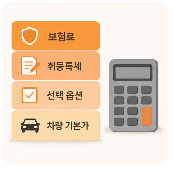 신차 구매 실제 비용 구성 항목