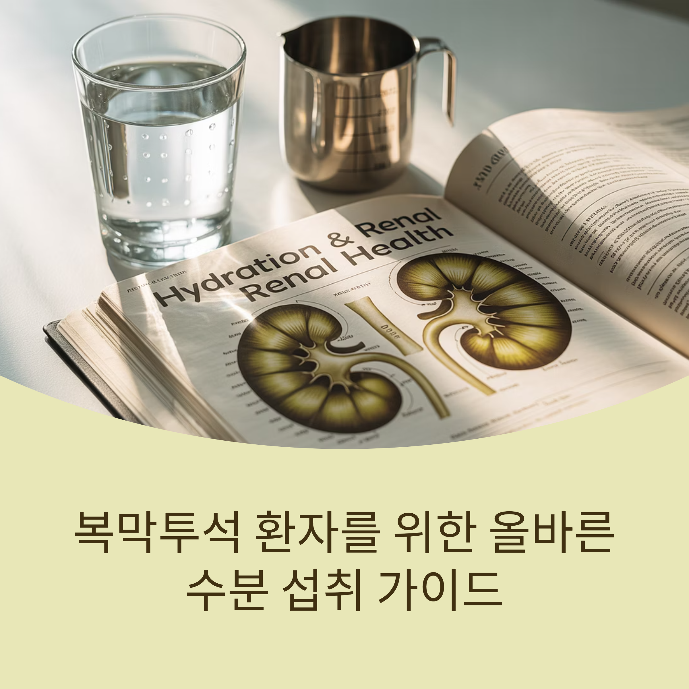 막투석 환자의 물 섭취량: 하루 몇 리터가 적당할까?