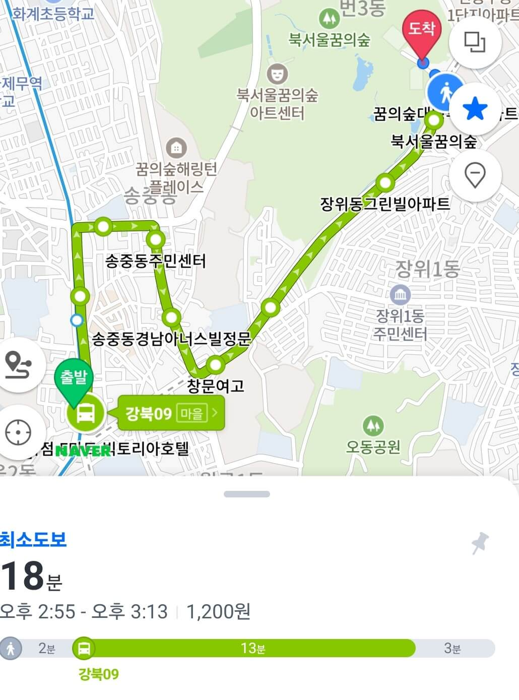 북서울꿈의숲지도