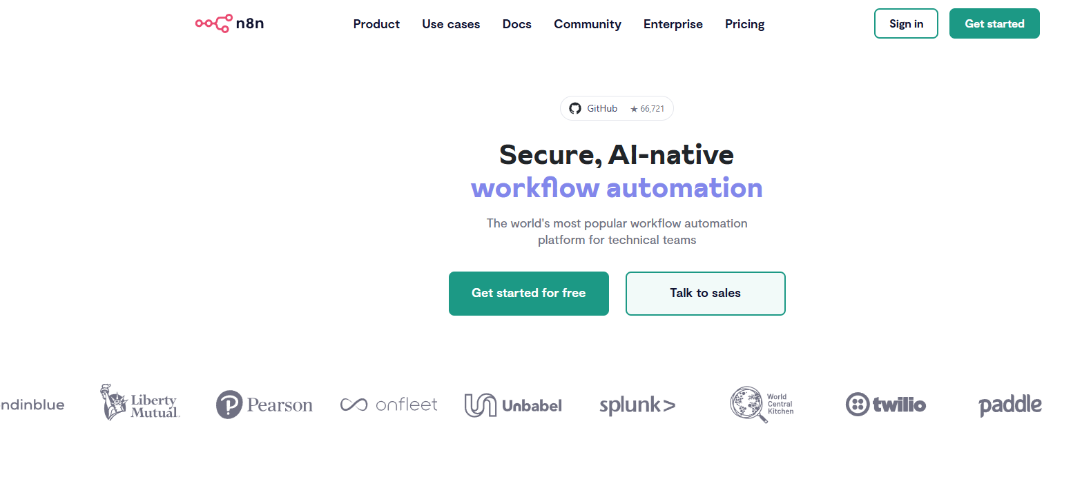 n8n관련 홈 화면 사진