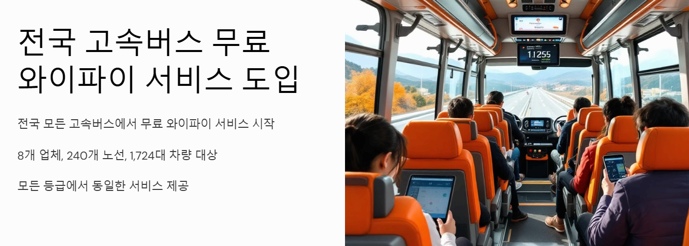 전국 고속버스 무료 와이파이 서비스 도입