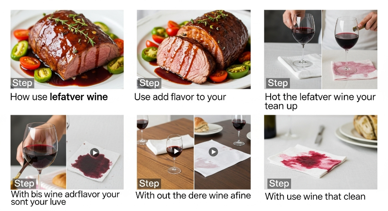 남은 레드 와인은 고기 요리에 환상의 짝꿍입니다.