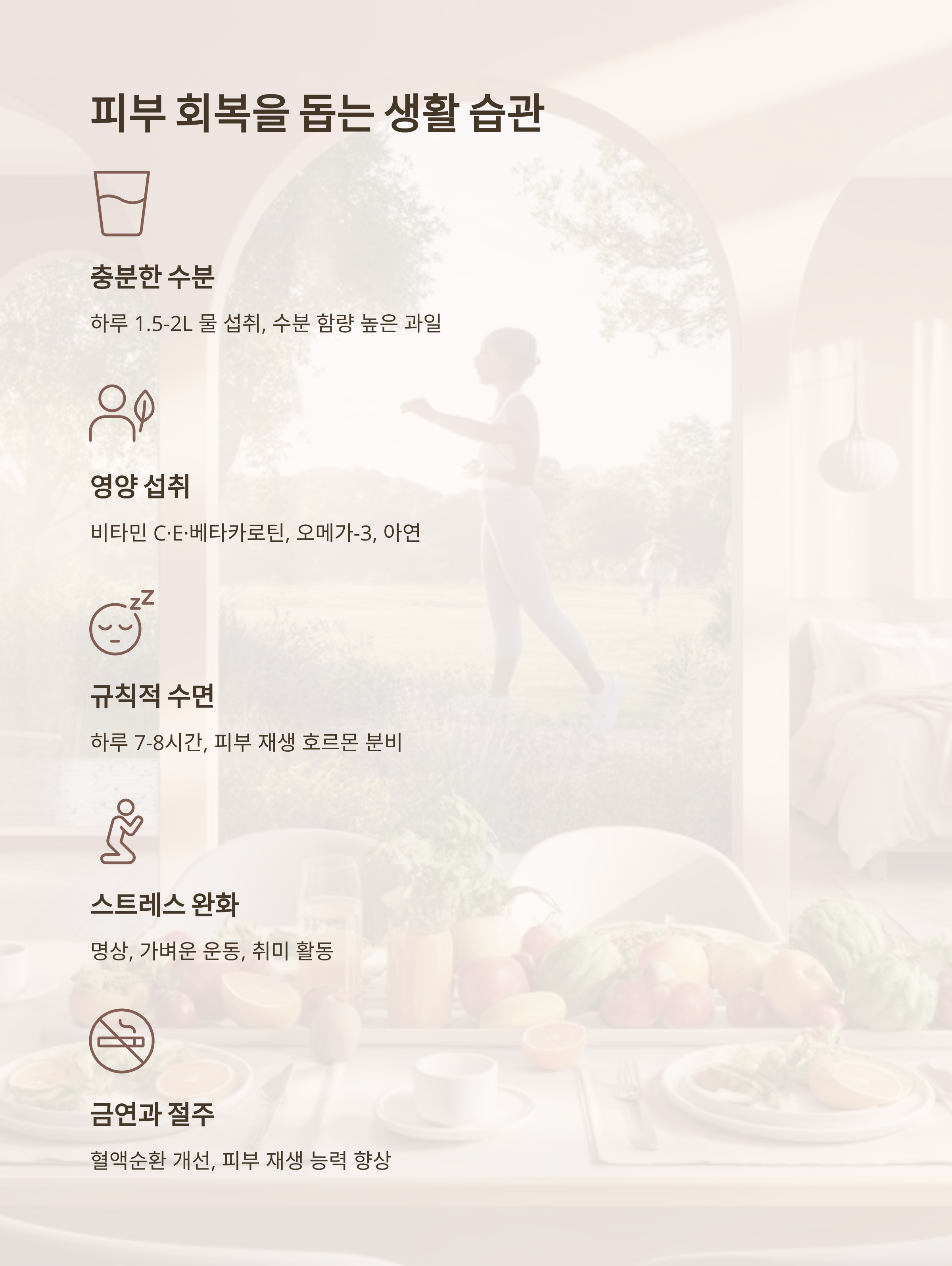 항암치료 후 피부회복을 돕는 생활습관