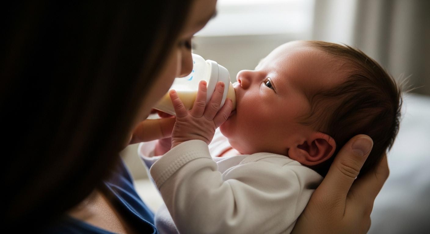 신생아 분유 수유 자세