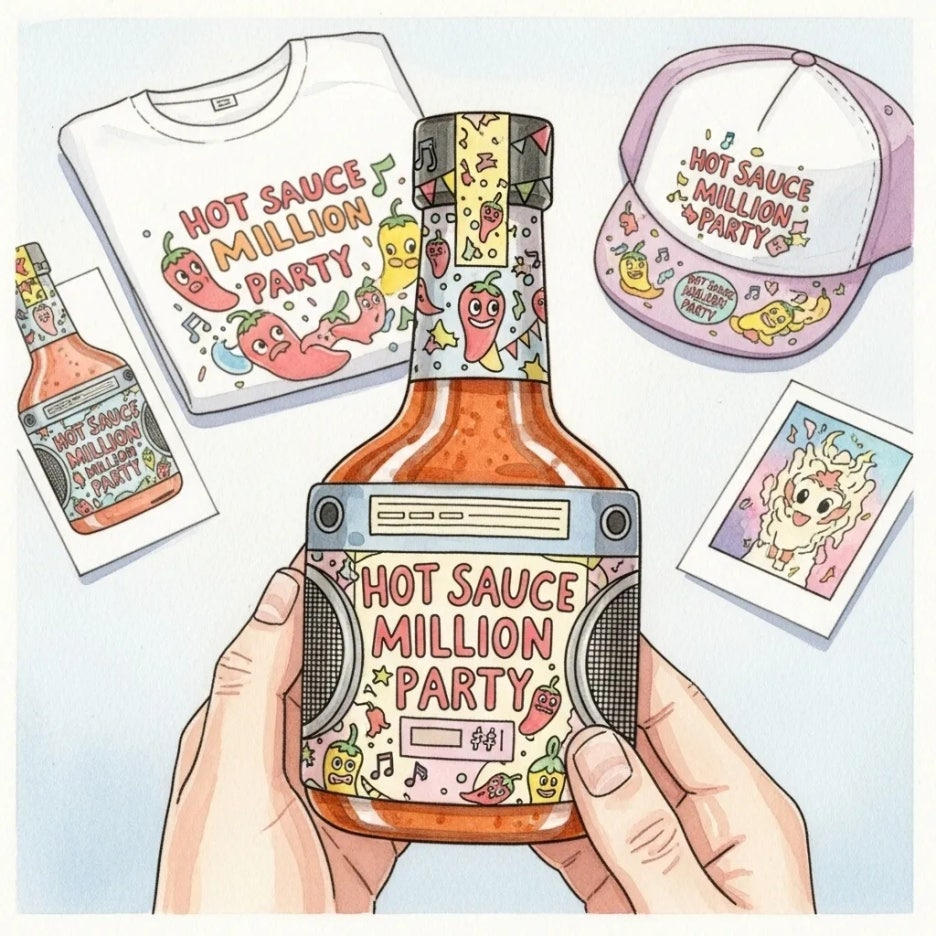 한정판 굿즈를 들고 있는 팬의 손